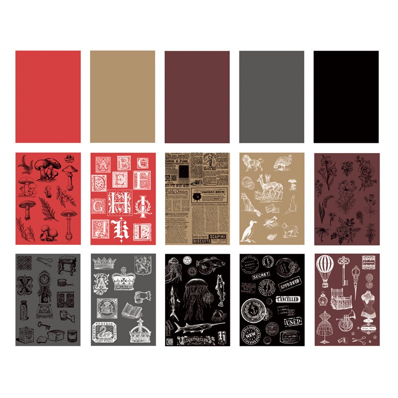 15 Pcs Vintage Stickers Oude Dagboek Deco Scrapbooking Planner Papier Stickers Kinderen Sticker: scene