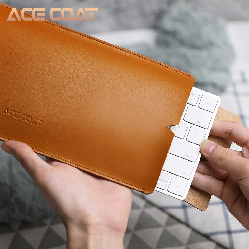 Acecoat sleeve cover , mikrofiber læder taske til bærbar computer sleeve ultratynd super slim pu kun til apple magic keyboard 2