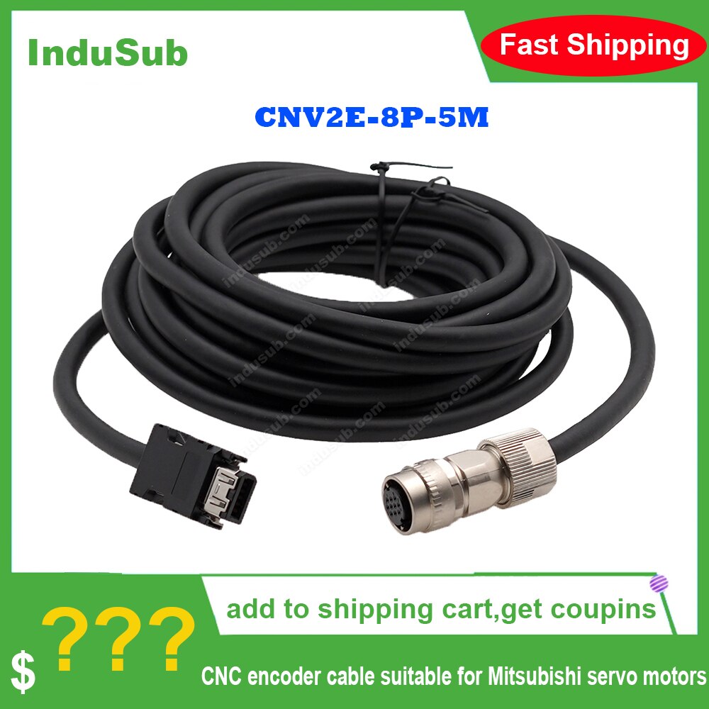 InduSub CNV2E-8P Motor Encoder A48 Signal Cable M70 System Encoder cable Feedback cable CNV2E 8P 5M