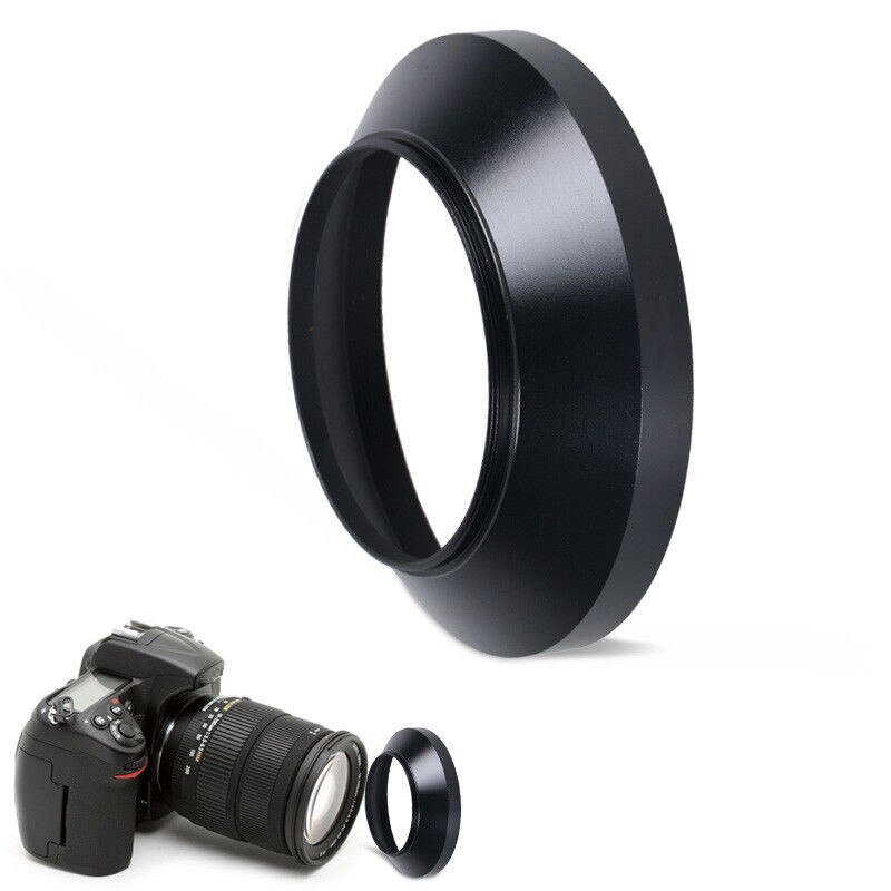 55Mm Groothoek Metalen Zonnekap Voor Nikon Canon Sony Pentax Olympus Schroef Mount Camera Accessoires