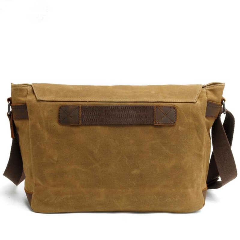 Men Wax oil Canvas Shoulder Bag Male Vintage Messenger Bags Casual Shoulder Bag Crossbody Bags Men's Handbags