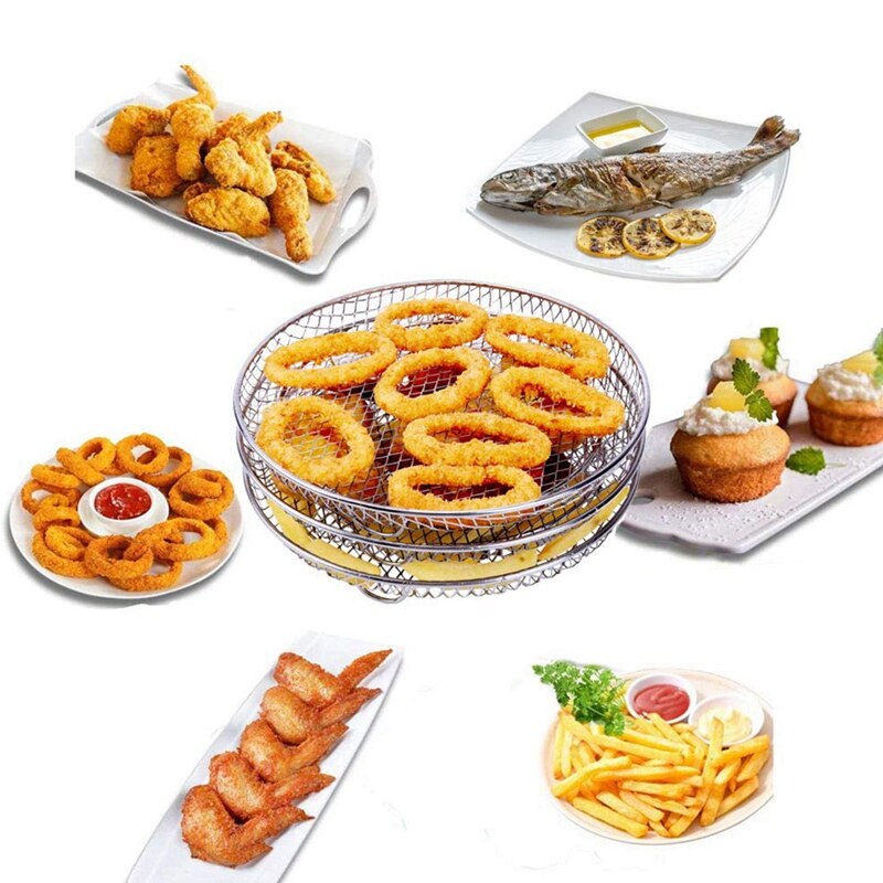Air Fryer Accessories Three Stackable Racks for Gowise Phillips USA Cozyna Ninja Air Fryer,Air Fryer Rack