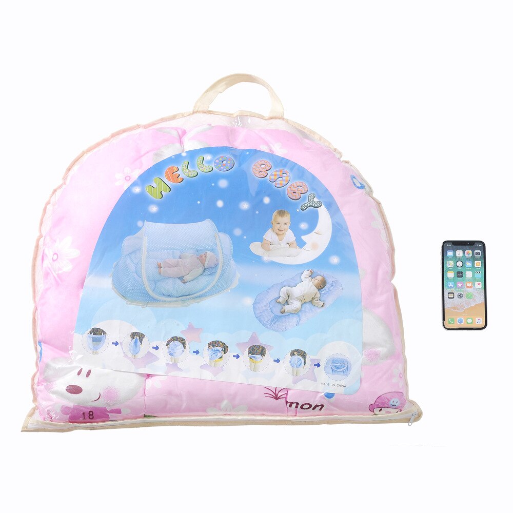 Juego de cama plegable con mosquitera para bebé, cuna portátil para recién nacido, almohada, cuna para Babynest