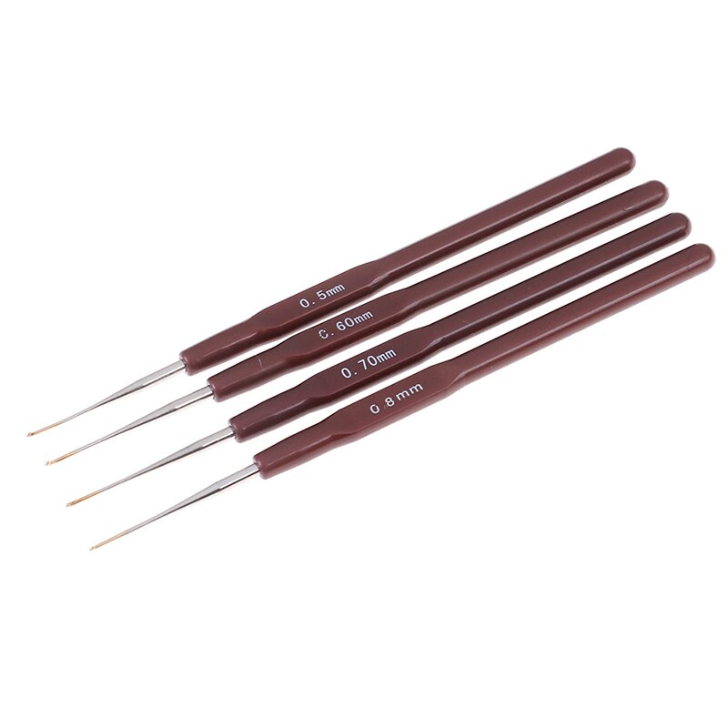 4 Teile/los Fabrik Liefern Haken Nadel Häkeln Nadeln Für Hairbest Lange Nadel Perücken Machen Spitze Haken Dreadlock Zubehör