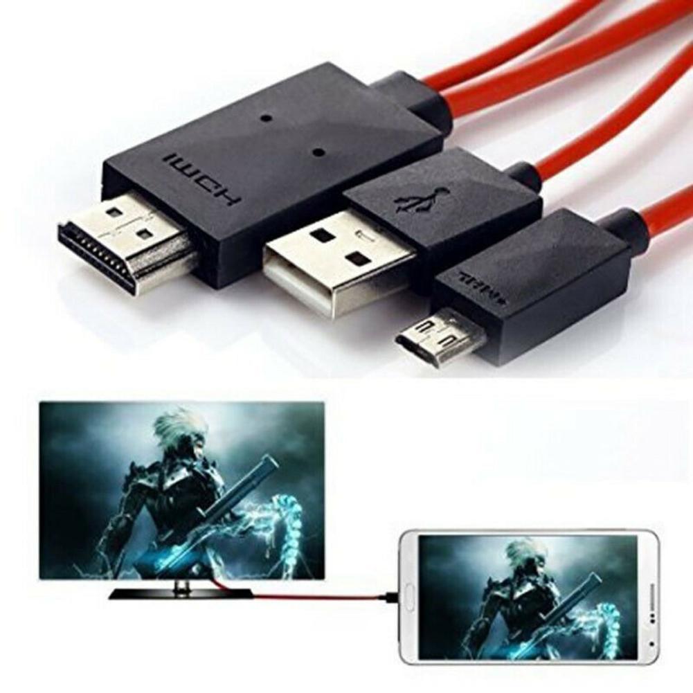 Tv Stick 1.8 M Micro Usb Mobile High-Definition Link Naar Hdmi Audio Video Av Adapter Kabel 1080P Hd Tv Converter Voor Samsung