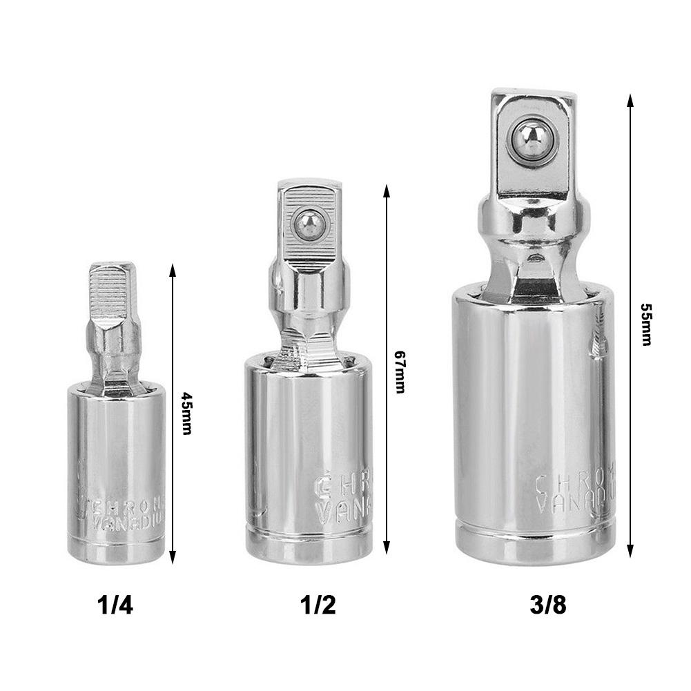 Ensemble de clé à douille universelle 1/4 "3/8" 1/2 "adaptateur de prise de barre d'extension d'angle à cliquet