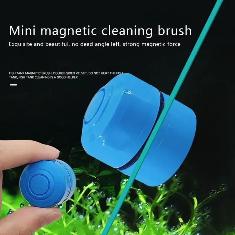 Mini outil d'épurateur pour Aquarium, outil magnétique de nettoyage de verre, brosse magnétique pour Aquarium, grattoir à algues flottant, nettoyeur de verre courbe