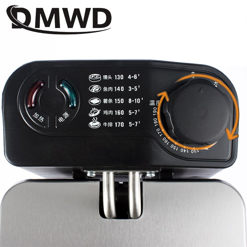 3L Electric Deep Fryer Stainless steel Oil Oven Pot Fried Chicken Grill French Fries Frying Machine Adjustable Thermostat