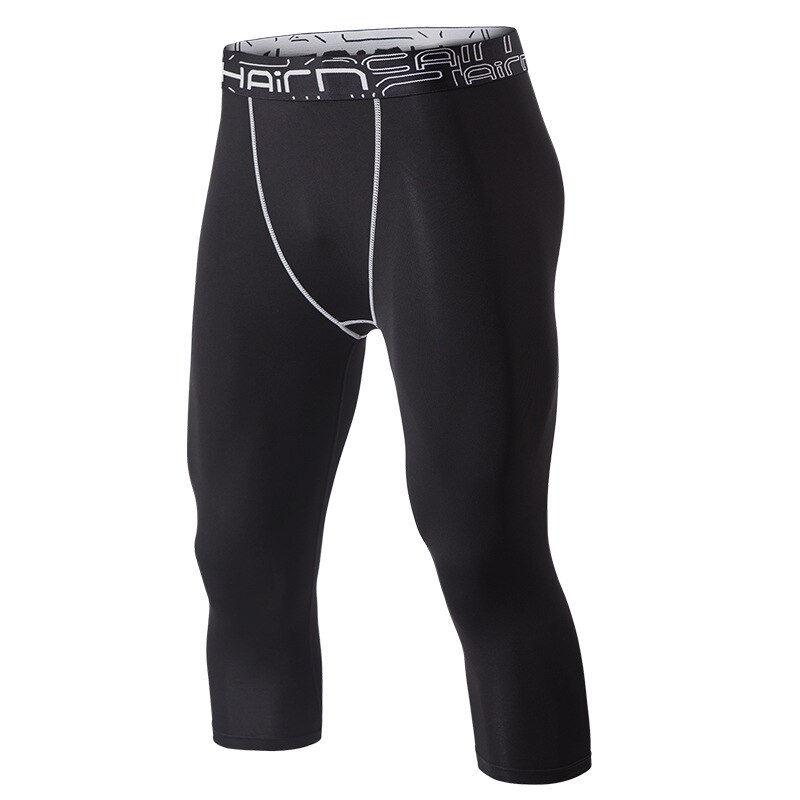 Compression tights man 3/4 Pants Jogging Outdoors Fitness leggings sportswear Training gymCropped trousers Basketball leggings