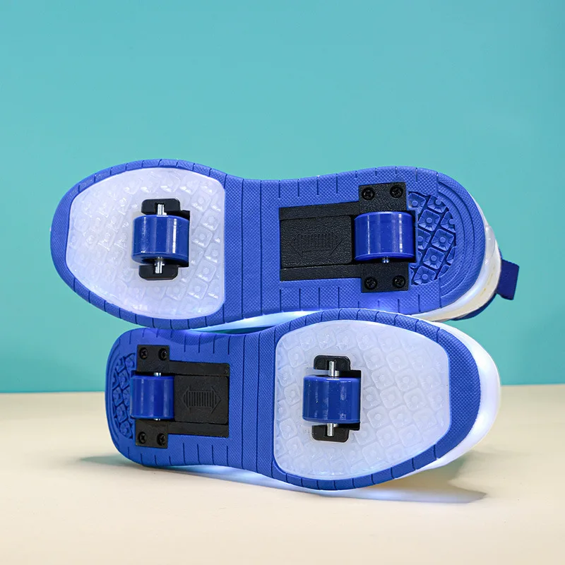 Coole leuchtende Rollschuhe, universelles für Jungen und Mädchen, hoher ästhetischer Wert, Herbst 2024, neues Modell, Doppelrad-Rollerska