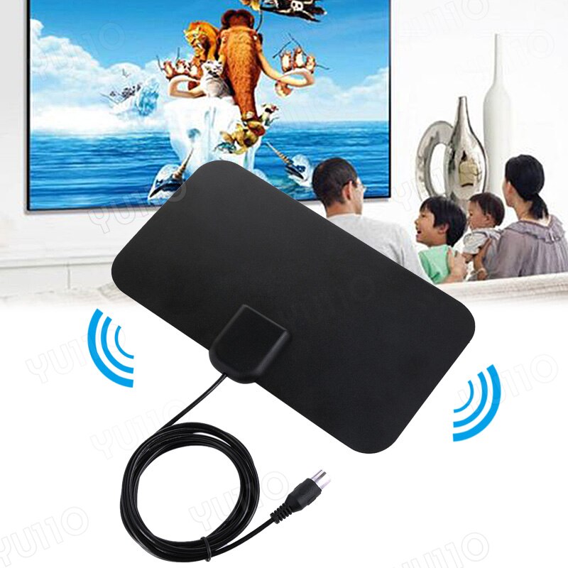 High Gain 25dBi Amplified Flat Indoor Digital HDTV TV Antenna (Aerial)