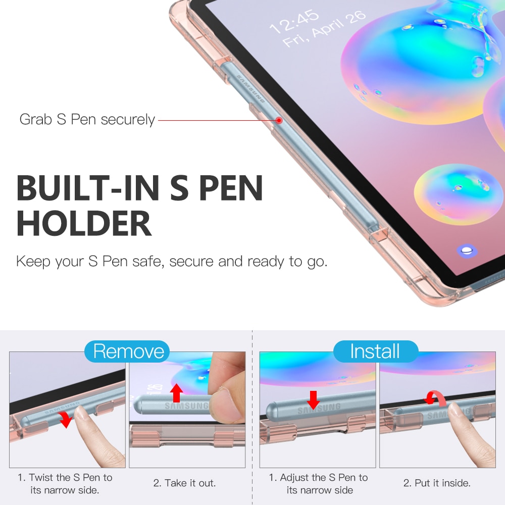 Case For Samsung Galaxy Tab S6 10.5 ,Ultra Thin Slim Shell Trifold Stand Cover with Frosted Back with Auto Wake & Sleep