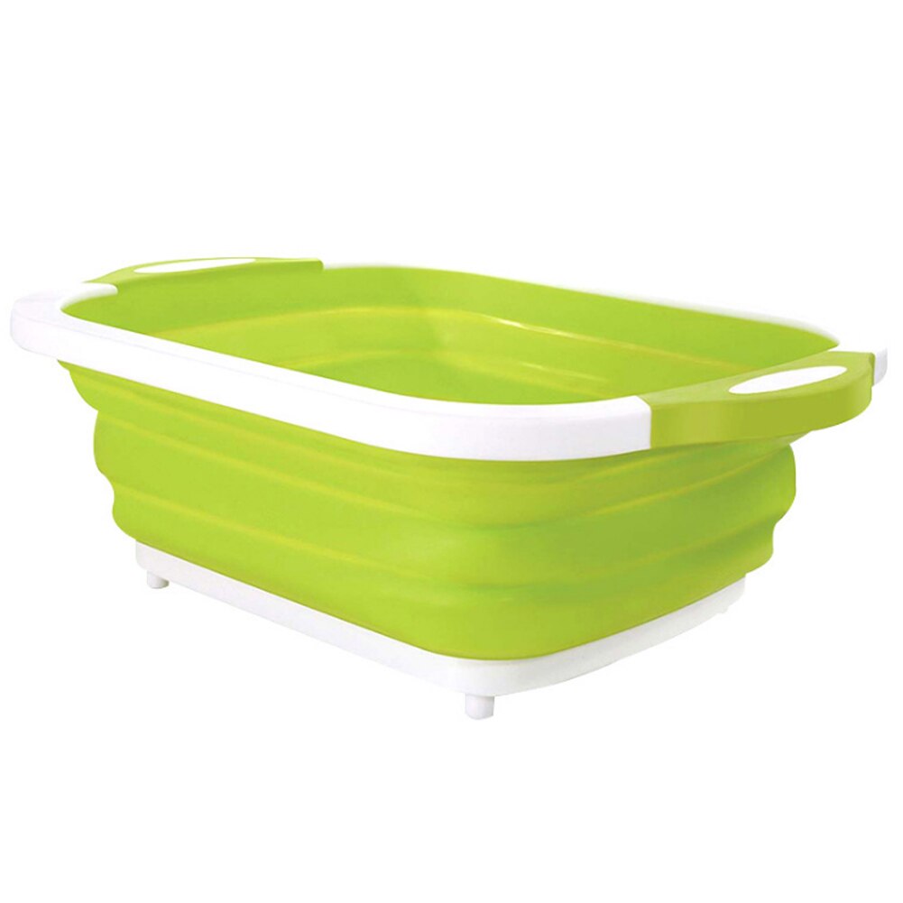 4 In 1 Opvouwbare Afvoer Mand Multifunctionele Board Tool Voor Keuken Fruit Groente XHC88