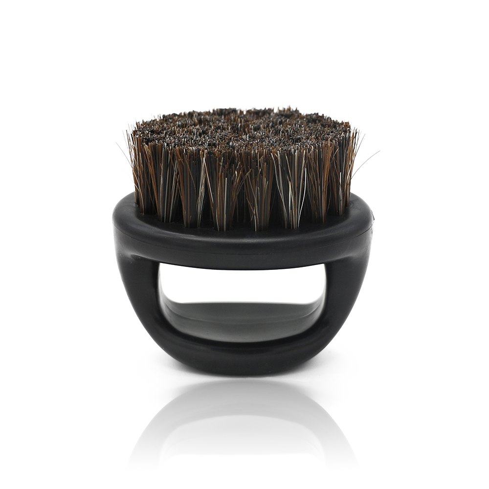 Anillo de barbería, cepillo para el pelo, cerdas de caballo, cepillo para Barba, cepillo de afeitar para hombres, cepillos portátiles para Barba de peluquero, cepillo de limpieza Facial para salón