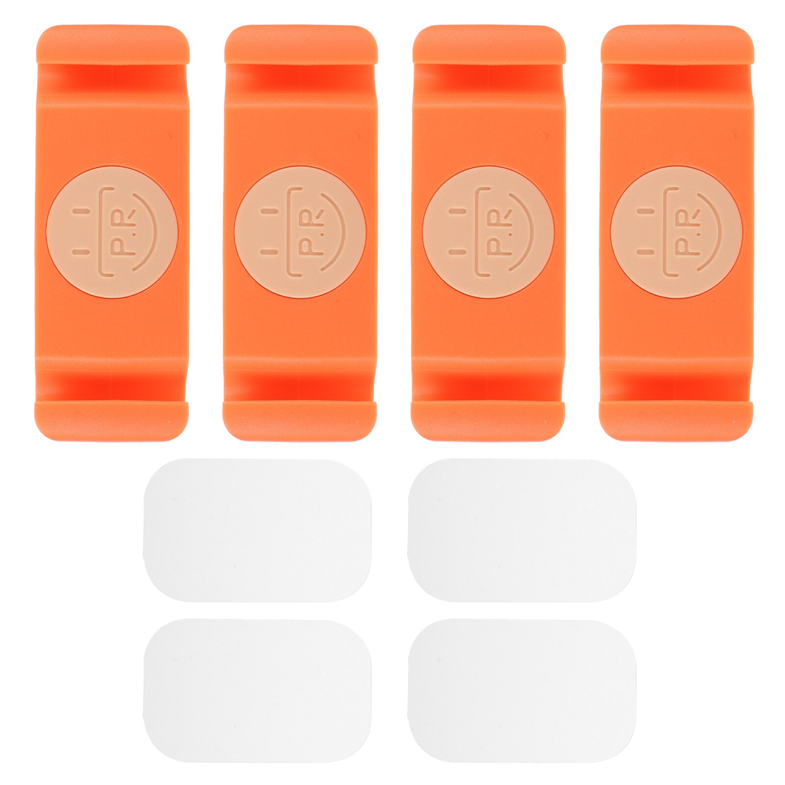 4pcs Cable Organizer Punch Free Wall-Mounted Cable Holder Cord Management Rack: Orange