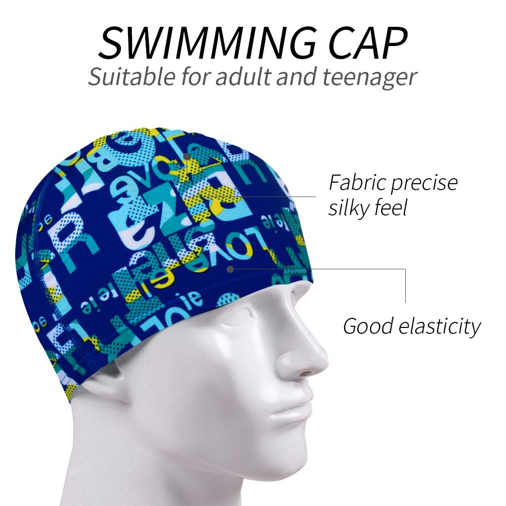 Badehette kvinner unisex jenter langt hår badehatt badehette stretch drapering fri størrelse svømmebasseng sport elastisk nylon turban