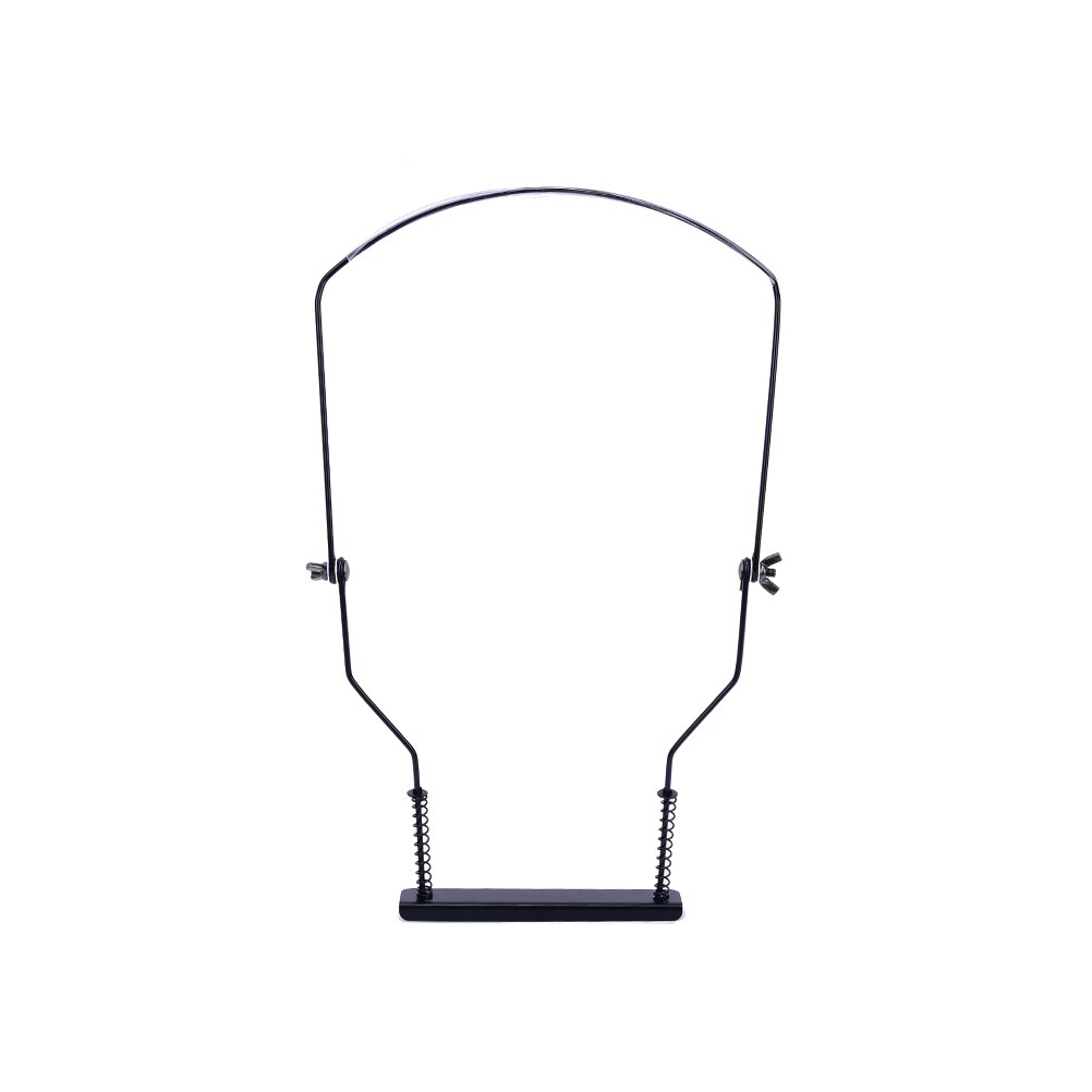 Justerbar mundorgelstativ harmonika harpeholder metal 10 huller sort mundharmonikaholder