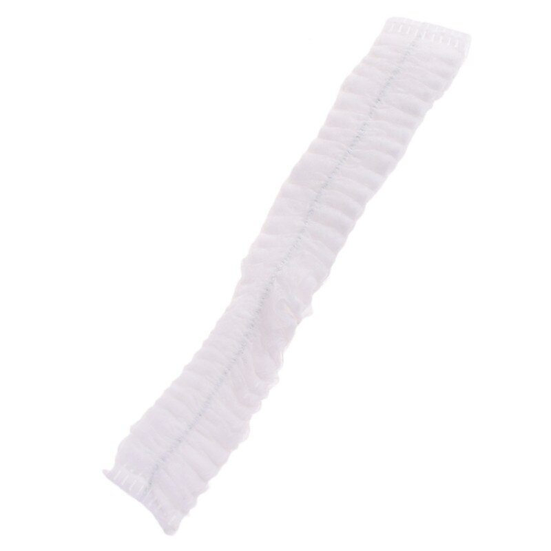 20 Pcs/Set Disposable Non-woven Hair Net Pleated Anti Dust Hat Pro Spa Hair Salon Bath Shower Caps Beauty Accessories: White