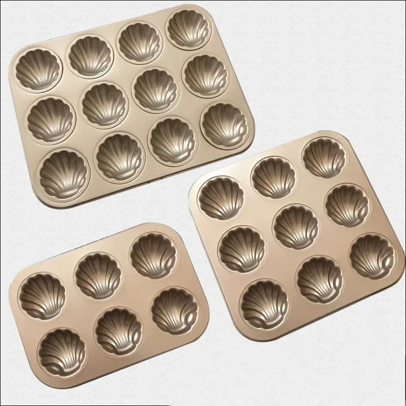 Stampo da forno a forma di conchiglia Biscotto antiaderente Vassoio per Madeleine Pan Acciaio al carbonio Stampo per torta per biscotti al cioccolato Bakeware per la cucina