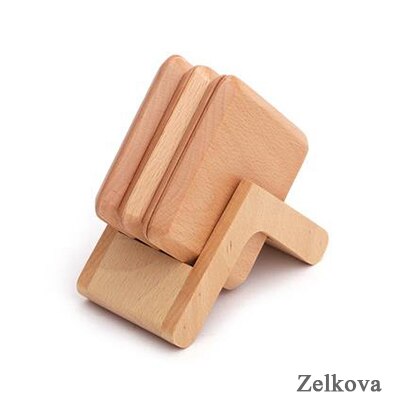 Black Walnut Solid Wood Square Round Teacup Tray Set Japanese Style Anti-slip Cup Tray For Coffee Cup Wood Tray With Stand: square cup tray-2