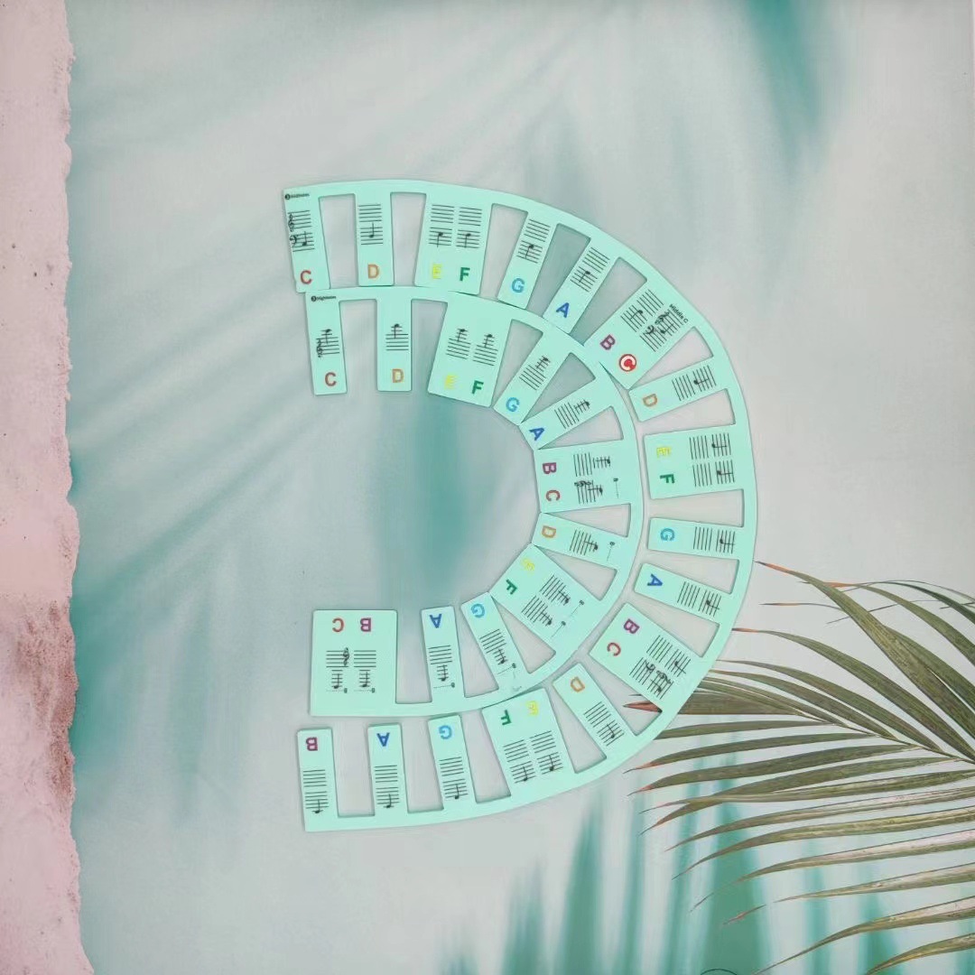 88Key Piano Keyboard Stickers Removable Piano Keyboard Note Labels for Learning Piano Notes Guide for Beginner: Red