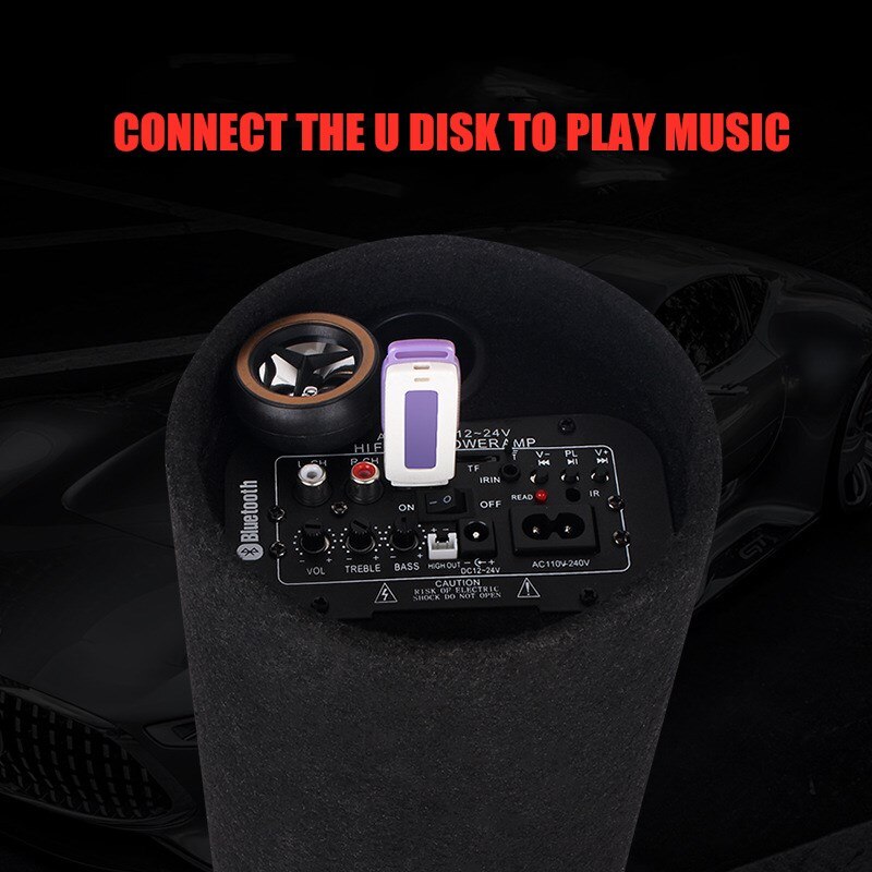 Subwoofer per auto altoparlante Bluetooth 60W Soundbox cablato ad alta potenza Soundbar per computer ad contralto volume HiFi stereo U Disk TF Audio senza fili