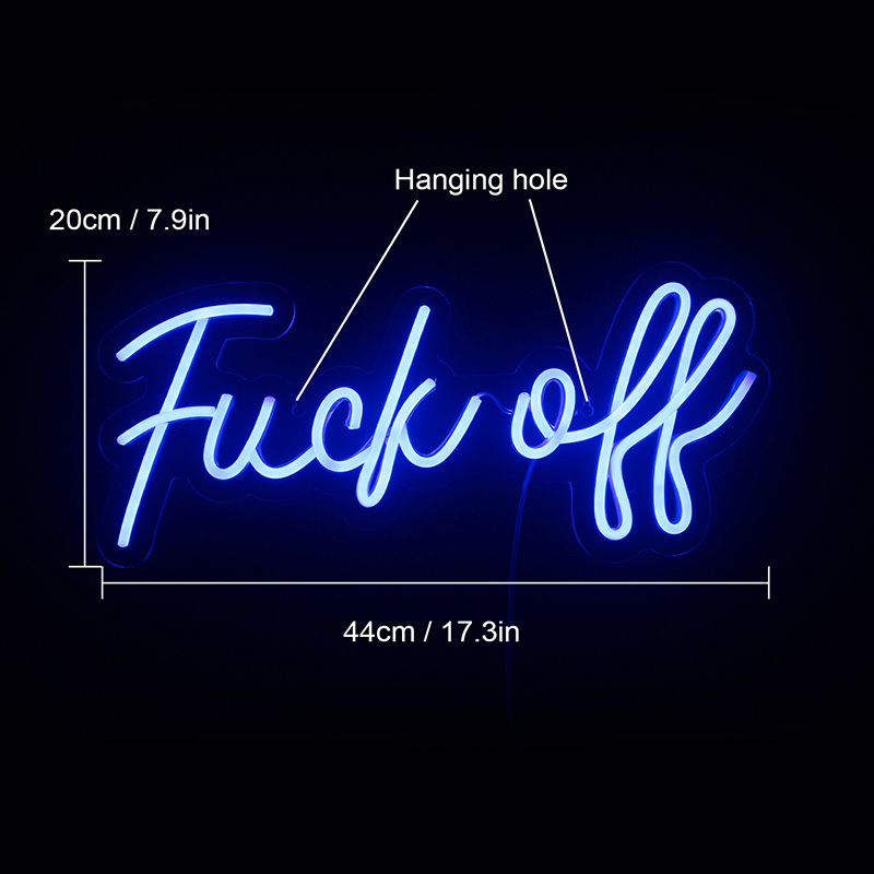 Wanxing Neon Led Neon Sign Licht Super Cool Woorden Grappig Neon Lamp Muur Opknoping Acryl Nachtverlichting Straat Kamer Home bar Decor: fuck off