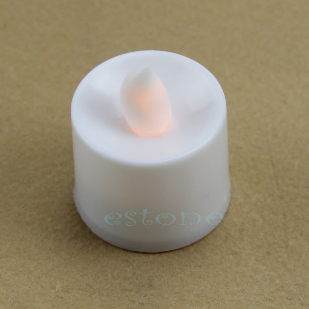 12 Flickering Flicker Light Flameless LED Tealight Tea Candles Wedding Light