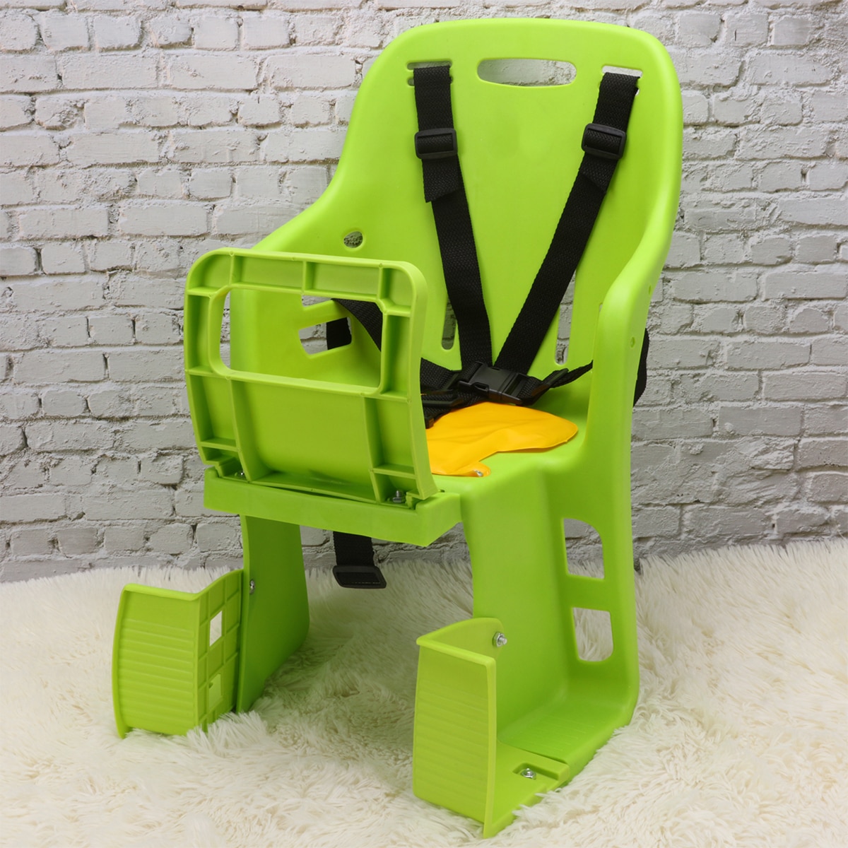 1pc snelspanner kinderzitje fietsstoeltje fiets achterzitje verstelbaar veiligheidszitje voor fiets mtb racefiets (groen)