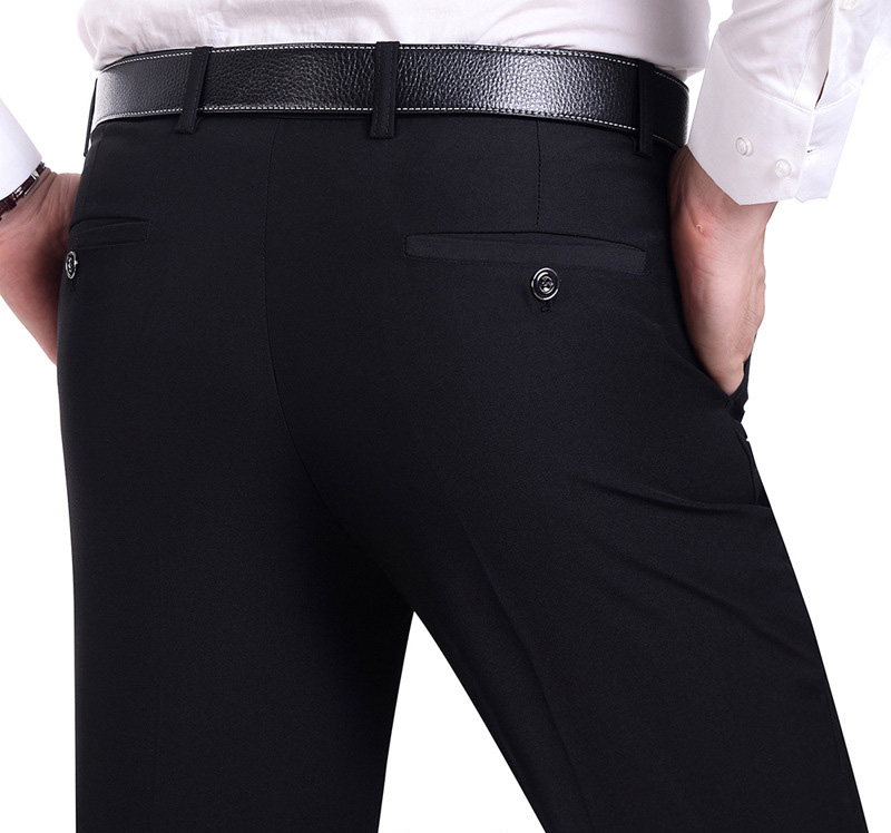 Suit Pants Men Dress Pants Social Mens Dress Pants Black Formal Suit Pants Business Male Wedding Dress Casual Men Trouse: black / 32