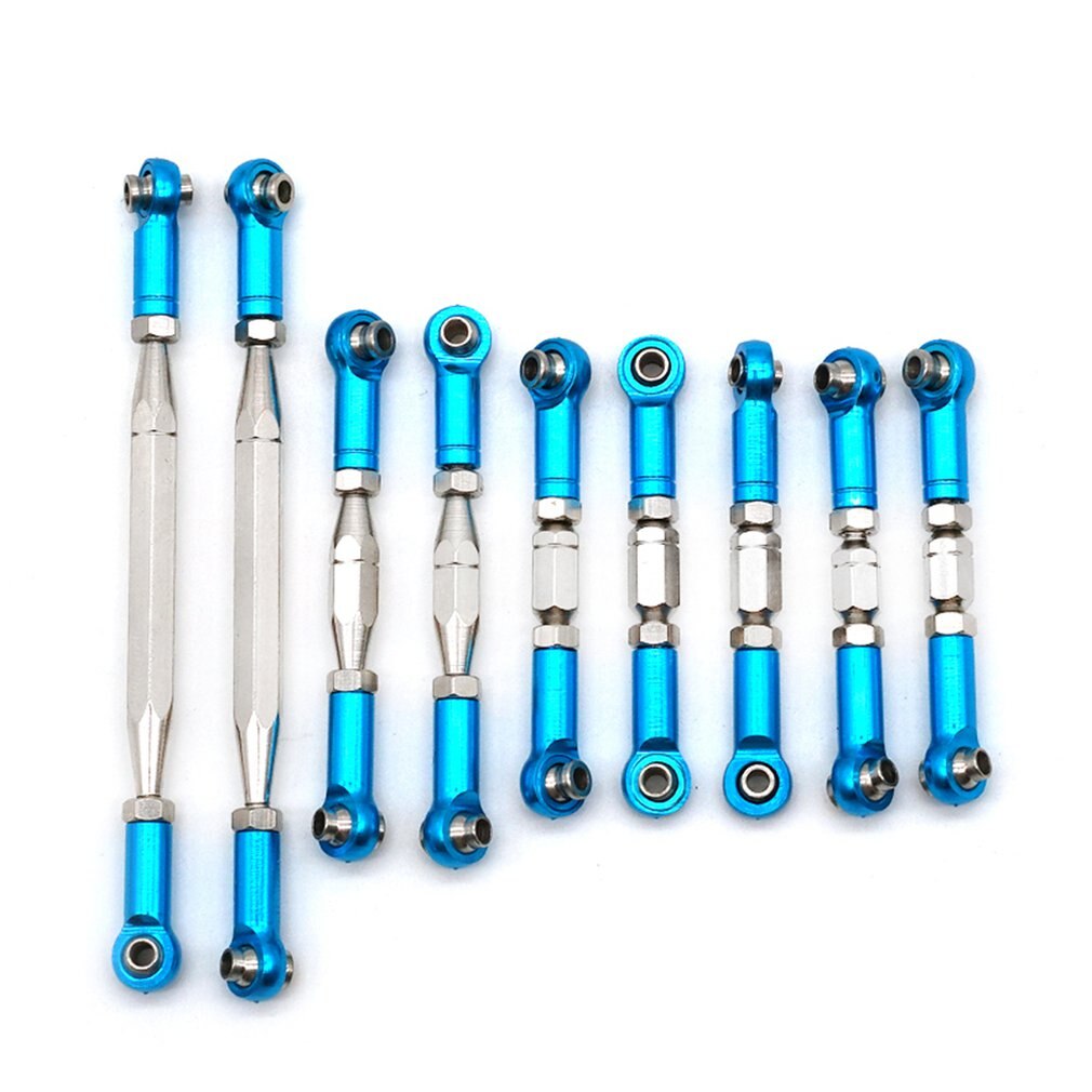 9 stuks verstelbare metalen trekstang servoverbinding wltoys 12428 12423 12428 -  abc feiyue  fy06 upgrade rc auto metalen accessoires