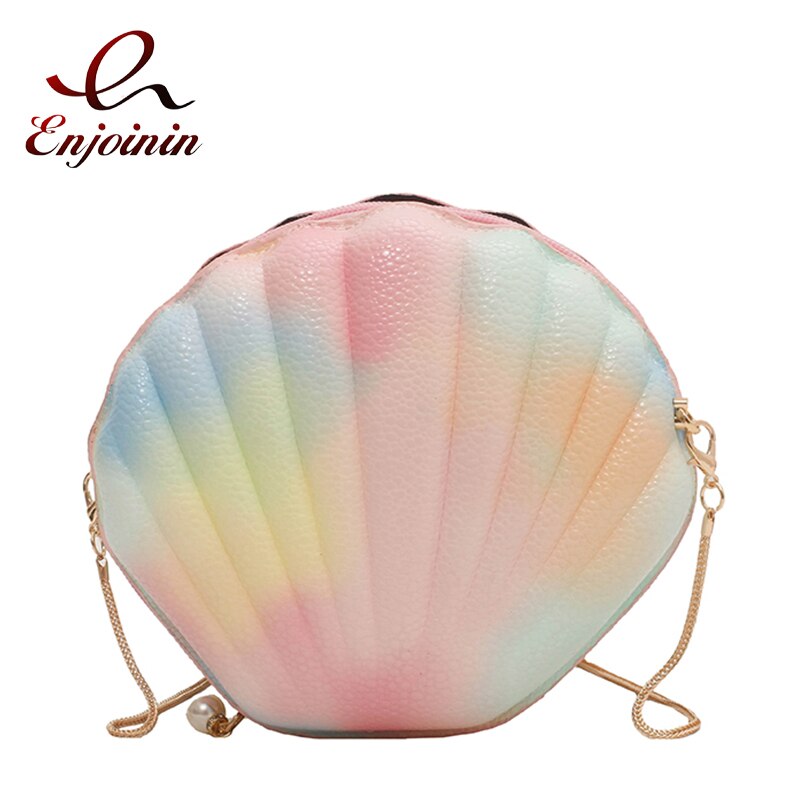 Novità a forma di conchiglia borsa a tracolla a catena carina borse e borsette di moda per donna borsa a tracolla per ragazze Kawaii pochette Chic