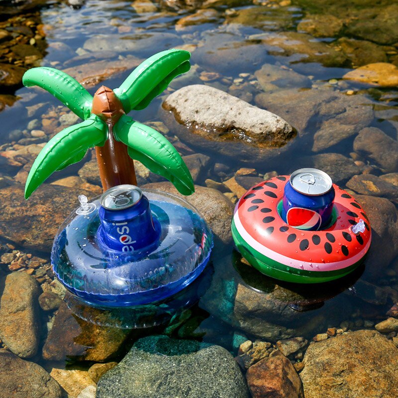Portavasos inflable para piscina, Mini anillo flotador, juguetes de decoración para , playa, Bar, accesorios para piscina, soporte para bebidas flotante
