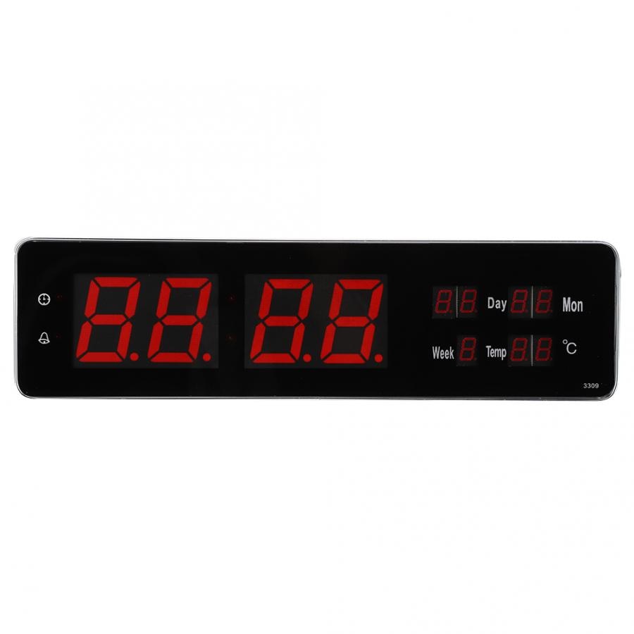 LED Large Perpetual Calendar Digit Desk Wall Clock for Bedroom Living Room US Plug 110-240V Wall Clock