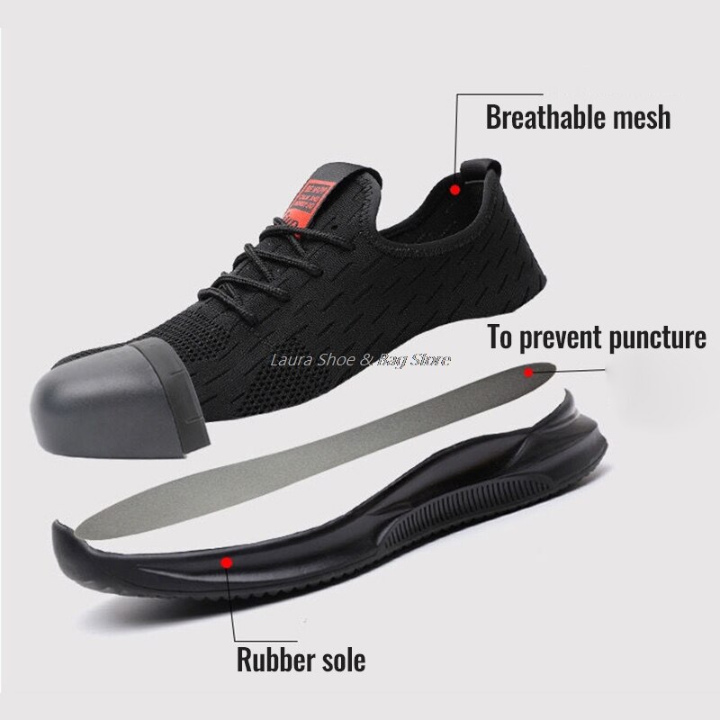 Safety Shoes Men's Work Boots Puncture Proof Safety Boots Men's Work Shoes With Steel Toe Cap Construction Shoes