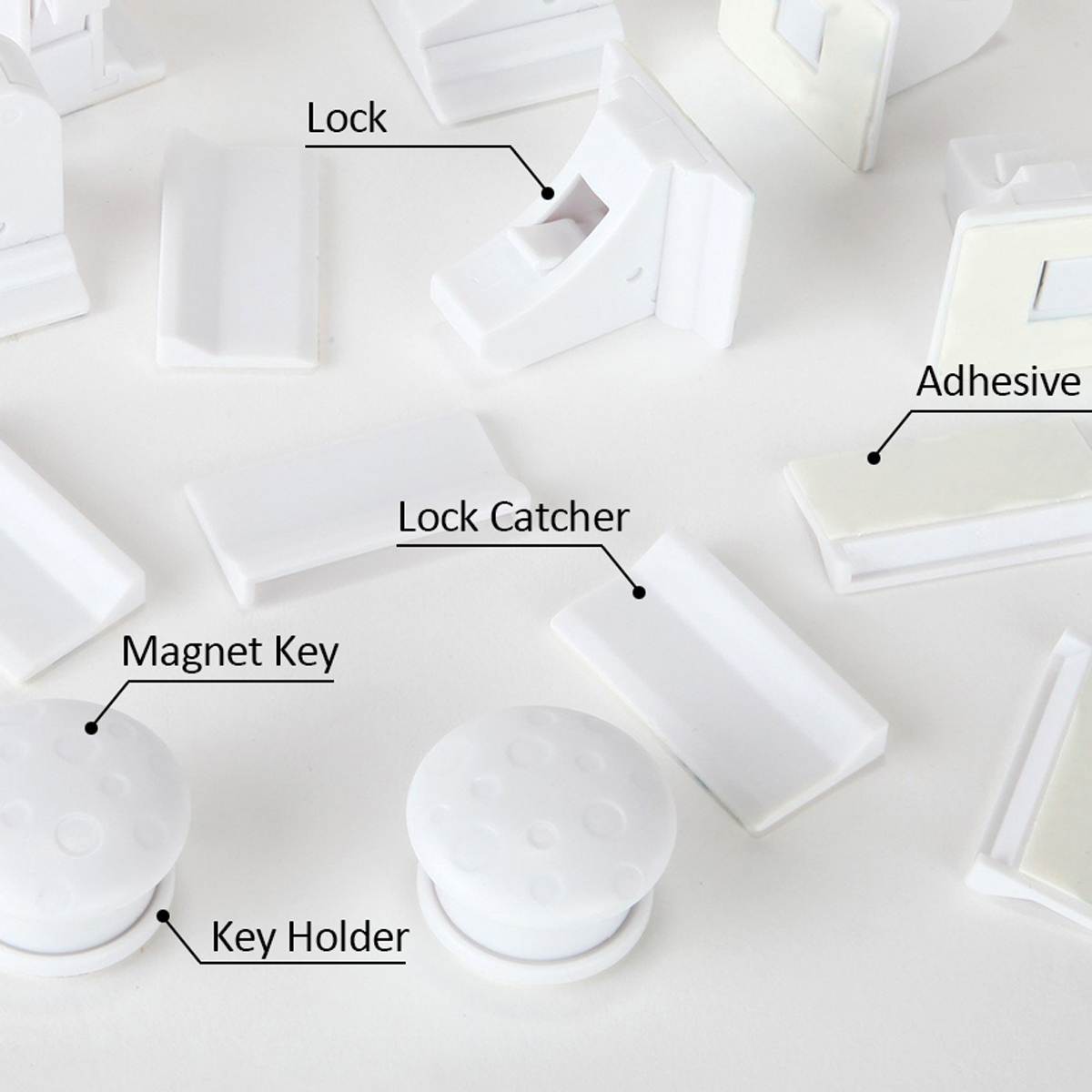 Magnetic Child Lock 4-12 locks+1-3key Baby Safety Baby Protections Cabinet Door Lock Kids Drawer Locker Security Locks