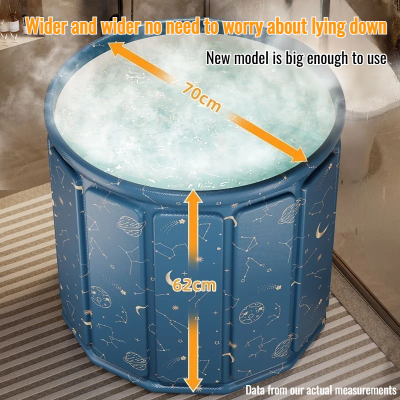 Cubo de baño plegable para adultos para el hogar, cubo para remojo de cuerpo completo, cubo para natación, bañera para sentarse, cubo de baño de almacenamiento plegable completo