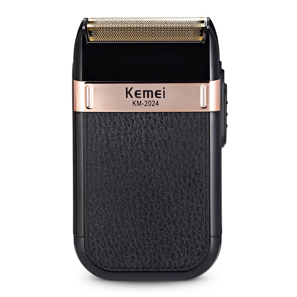 Kemei-2024 USB Charging Electric Shaver For Men Reciprocating Twin Blade Razor Shaver Waterproof Beard Trimmer Shaving Machine