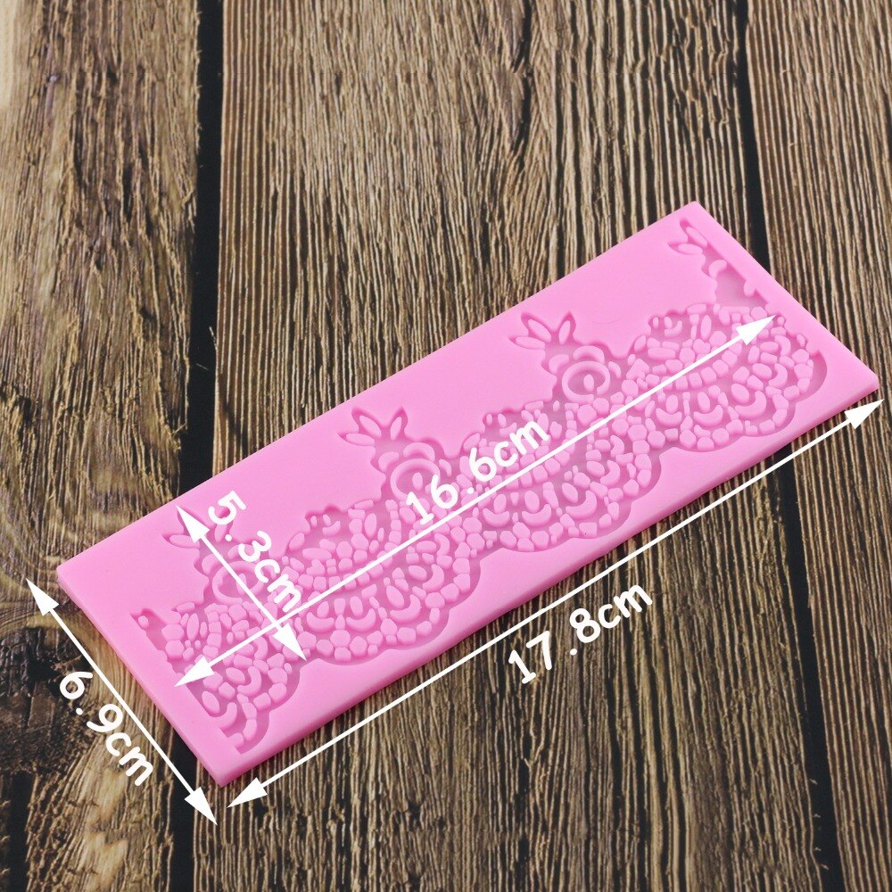 Bloemenkantmat diy siliconen mal voor taartdecoratie gereedschap bakvorm siliconen mat fondant taart