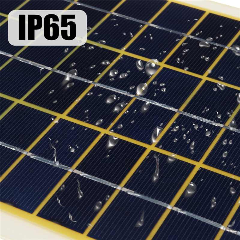 Waterproof Solar Panel 15W 12V Polycrystalline Solar Panel with Line Clip 4X Suction Cups for Outdoor Camping Emergency Light