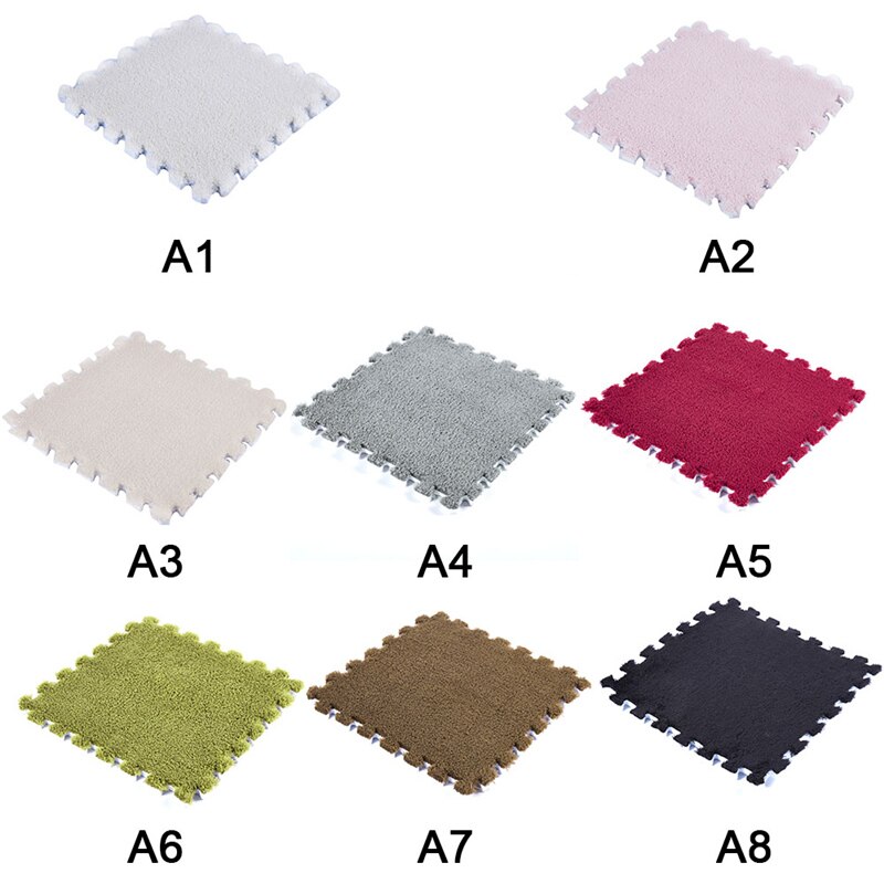 1pc 30*30CM épissage verrouillage mousse peluche tapis bébé jouer coussin salon chambre tapis tapis maison tapis de sol