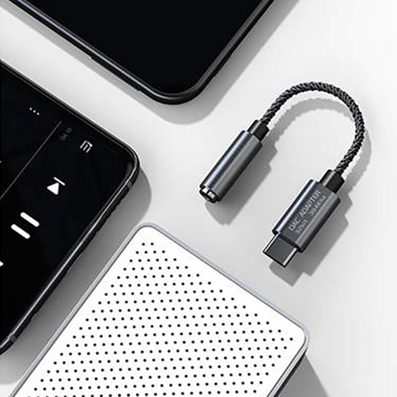 Alc 5686 usb type-c  to 3.5mm dac hoofdtelefoonversterker 16-32 ohm 125db pcm 32b/384 khz digitale decoder audioadapter