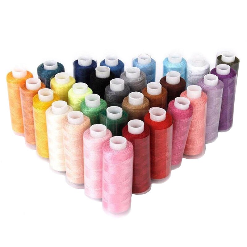 Gemengde Kleuren 30 Spoelen Polyester All Purpose Naaigaren Kegels Set