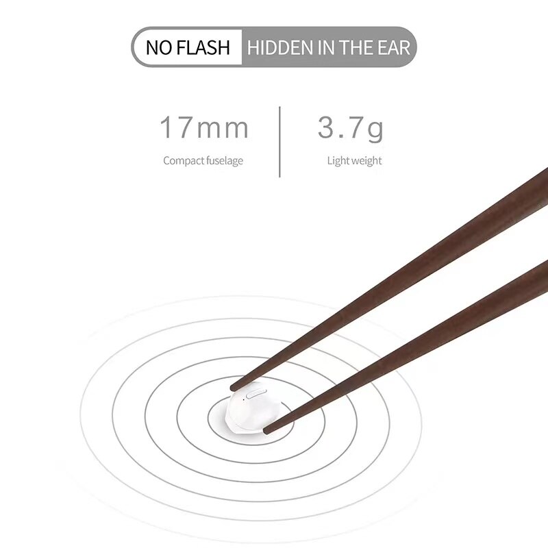 X20 Smart Ultra Mini Wireless Invisible Bluetooth Earphone 3D Stereo Music Play Button Control Earbud Waterproof With Microphone