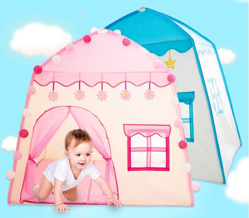 Kids Indoor Outdoor Castle Tent Baby Princess Game House Flowers Blossoming Boy Girl Oversized House play Wigwam mats