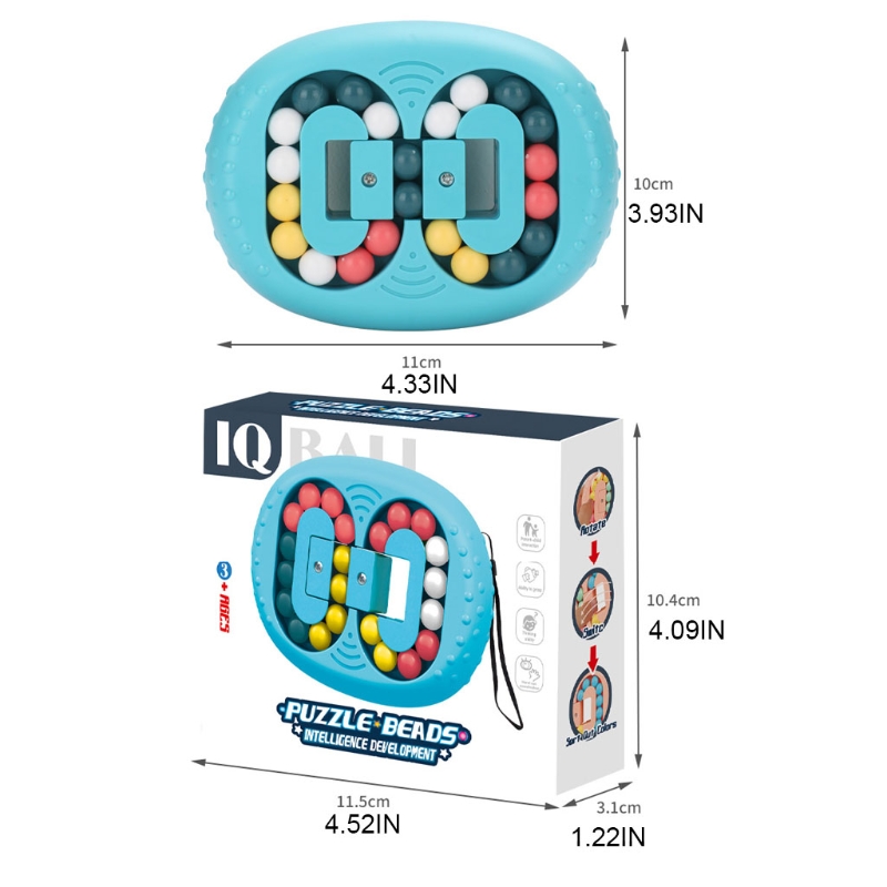 Antistress Puzzle Fidget Toy con perline bavaglio interattivo novità Spinner sensoriale giroscopio per terapia dell&#39;autismo