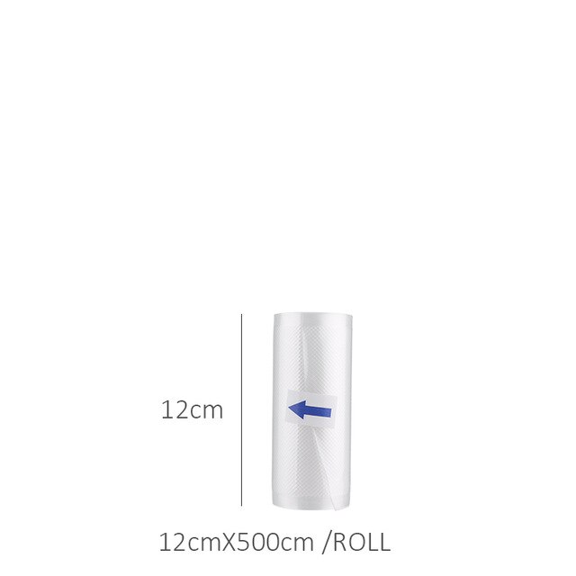 Elintarvikkeiden tiivistepussit rullat elintarvikefoliolle bpa-vapaa pussi elintarviketyhjiötä varten keittiön tyhjiöpussit ruokaa varten 12+15+20+25+28cm*500cm: 12cm