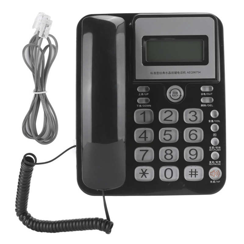 AEQ96754 Large Button Desk Phone ID Caller Single Wired Corded Telephone for Home Office Corded Telephone