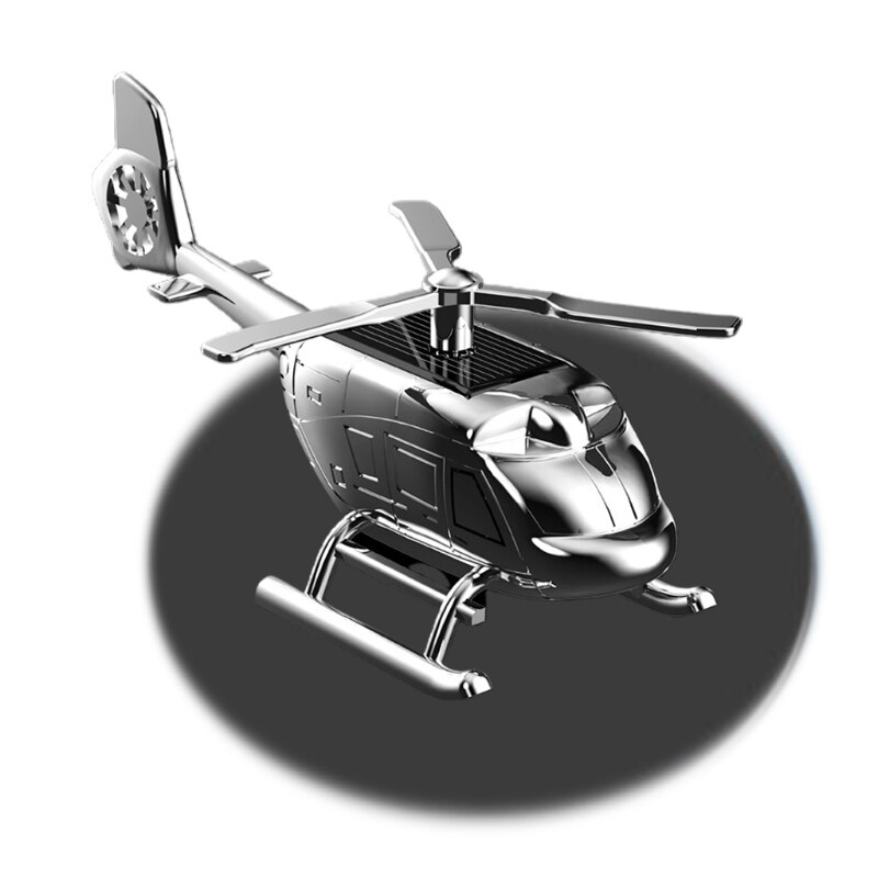Solar- Hubschrauber Duftenden Aromatherapie Automobil Parfüm Geruch Entferner Auto Lufterfrischer Fahrzeug Auto Innen Dekor: Silber