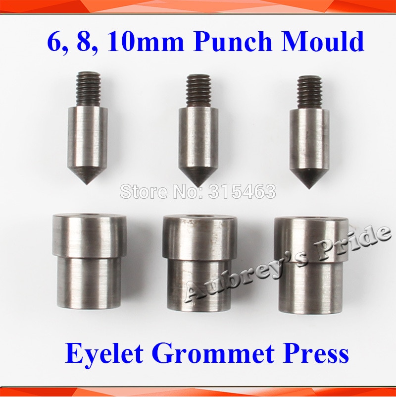 Metall stål stansform hål innerdiameter 6,8,10mm 400.600.800#  för manuell genomföring tryck maskin knapp banner skylttillverkning